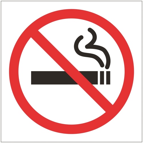 No Smoking Static Tags, Red/Wite